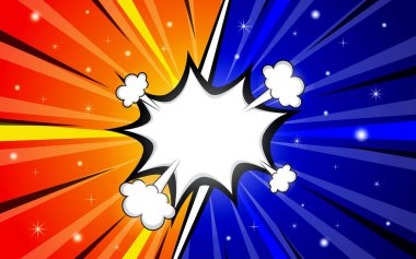 Dövüş arka plan çizgi roman tasarımına karşı. Vektör illüstrasyonu