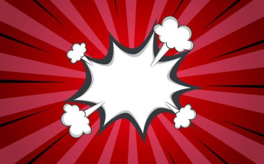 Yarım tonlu ve şirin bulutlu pop sanat arkaplanı