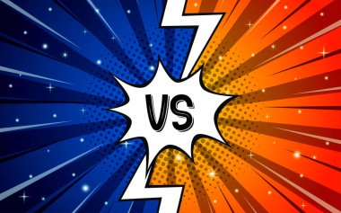 Arka plan çizgi roman tasarımı ile dövüş. Vektör illüstrasyonu