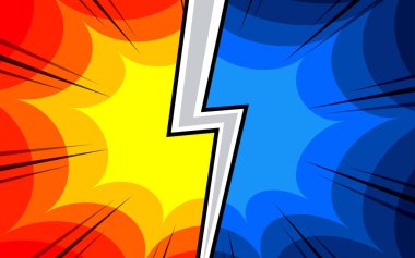 Yarım tonlu pop sanatı çizgi roman tasarım arka planına karşı. vektör illüstrasyonu