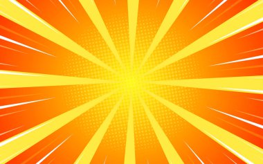 Yarım ton efektli çizgi roman arka planı. Vektör illüstrasyonu