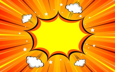 Boş çizgi roman soyut pop sanat geçmişi. Vektör illüstrasyonu 10.