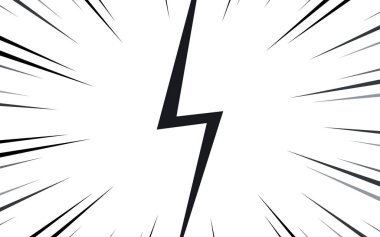 Mektup geçmişine karşı. Çizgi film retro tasarımı ve uzun çatlaklar. Siyah beyaz çizgi roman patlama arka planı. Vektör illüstrasyonu.