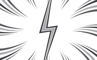 Mektup geçmişine karşı. Çizgi film retro tasarımı ve uzun çatlaklar. Siyah beyaz çizgi roman patlama arka planı. Vektör illüstrasyonu.