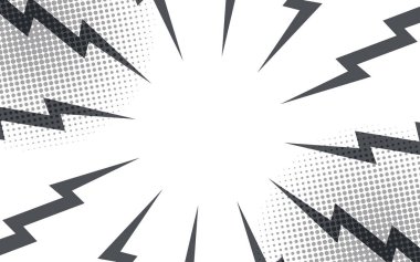 Çizgi roman siyah beyaz çizgi arkaplan. Manga hız çerçevesi. Süper kahraman hareketi. Vektör illüstrasyonu.