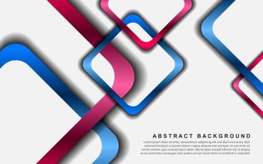 Renkli parlak kareler soyut teknik arkaplan. Vektör geometrik pankart tasarımı