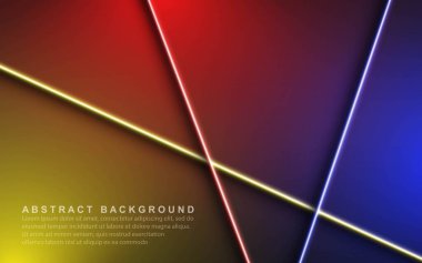 Soyut çoklu renk neon çizgileri hareket eden efekt desen tasarımı