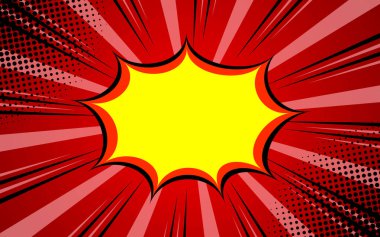 Çizgi roman sanatının bulut balonu. Komik konuşma baloncukları. Popüler sanat retro mizah tarzında modaya uygun eski moda arka plan.