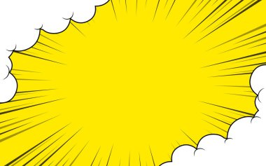 Bulutlu komik bir arkaplan. Vektör illüstrasyonu EPS 10.