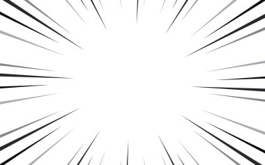 Çizgi film yarım ton çizgileri. Çizgi roman. Konsantre çerçeve. Anime odağı beyaz arkaplanda izole edilmiş. Vektör illüstrasyonu