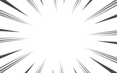 Çizgi film yarım ton çizgileri. Çizgi roman. Konsantre çerçeve. Anime odağı beyaz arkaplanda izole edilmiş. Vektör illüstrasyonu