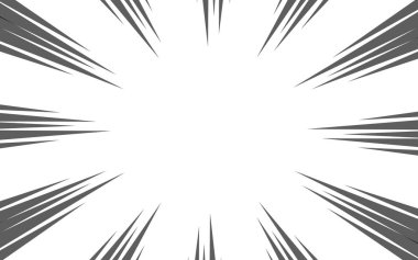 Çizgi film yarım ton çizgileri. Çizgi roman. Konsantre çerçeve. Anime odağı beyaz arkaplanda izole edilmiş. Vektör illüstrasyonu