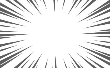 Çizgi film yarım ton çizgileri. Çizgi roman. Konsantre çerçeve. Anime odağı beyaz arkaplanda izole edilmiş. Vektör illüstrasyonu