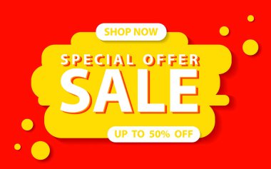 Alışveriş indirimi için yaratıcı afiş tasarım broşürü. İzin teklifleri ve mevsimlik satışlar