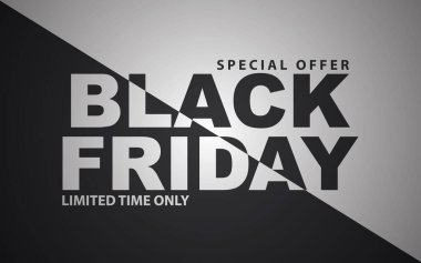 Kara Cuma Satış Arkaplanı Tasarımı. Vektör illüstrasyonu EPS 10.