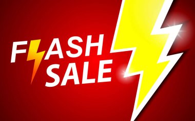 Yıldırımlı yaratıcı flaş satış afişi