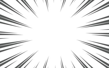 Çizgi roman siyah beyaz çizgi arkaplan. Manga hız çerçevesi. Süper kahraman eylemi.