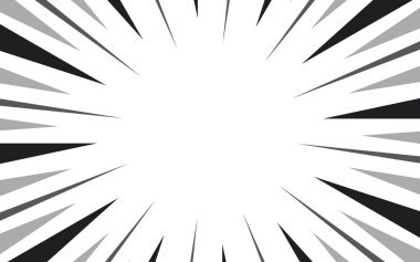 Çizgi roman siyah beyaz çizgi arkaplan. Manga hız çerçevesi. Süper kahraman eylemi.