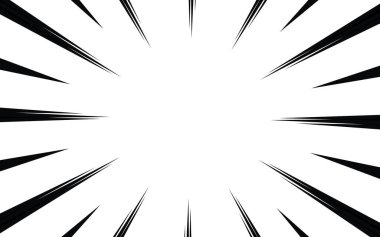 Hız çizgileri beyaz arkaplanda çizgi roman etkisi yapıyor. Çizgi film anime eylem arkaplanı.