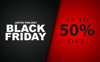 Black friday satış afiş düzeni tasarımı. Vektör çizimi
