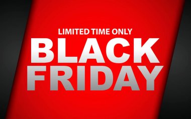 Kara Cuma indirimli afişi. vektör illüstrasyonu.