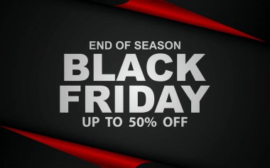 Sezon sonu, Kara Cuma indirimli pankart tasarımı