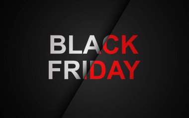 Kara Cuma için tipografi afişi. Kara Cuma satışları, terfiler, reklamlar ve sosyal medya reklamları için tasarım şablonu.