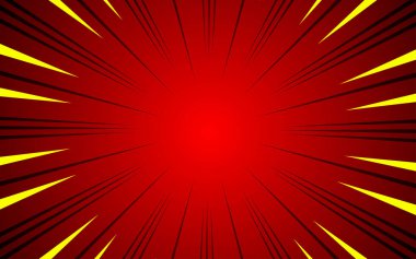 radyal komik arkaplan vektörü