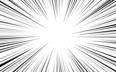 Beyaz arka planda hızlı hız çizgileri. Anime çizgi çizgi çizgi çizgi hareketi etkisi. Vektör illüstrasyonu.