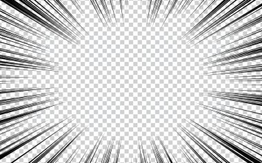 Şeffaf arkaplan üzerine çizgi roman kapağı. Vektör yarım ton illüstrasyonu