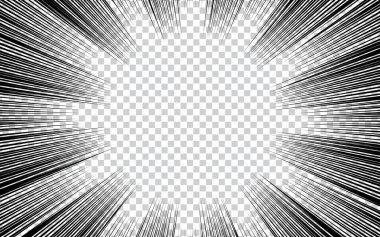 Çizgi roman, çizgi roman şeffaf arkaplan. vektör illüstrasyonu