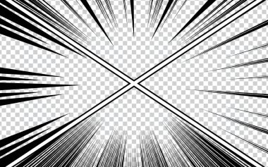 Şeffaf arkaplan üzerine çizgi roman kapağı. Vektör yarım ton illüstrasyonu