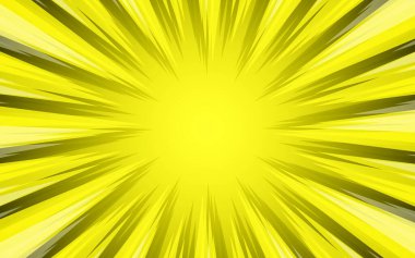 Komik güneş ışınları arka planı. Retro pop tarzı çizgi film geçmişi. Klasik yarım ton vektör çizimi.