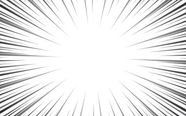 Hız Çizgisi arkaplanı çizgi roman efektli siyah beyaz çizgiler. 