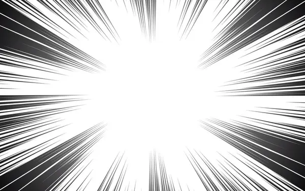 Yüksek hızda manga çerçeve. Radyal anime hız çizgileri. Yüksek hızda manga çerçeve. Beyaz arkaplanda vektör illüstrasyonu