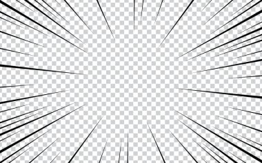 Şeffaf arkaplanda çizgi roman tarzında yoğunlaşmış satırlar. Vektör illüstrasyonu