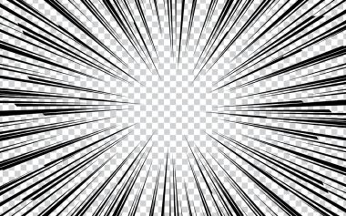 Yarım ton hız çizgisi manga çizgi roman sanat arka planı. Vektör İllüstrasyonu