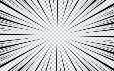 Soyut çizgi roman radyal çizgileri arka plan. Süper kahraman tasarımı için vektör illüstrasyonu.