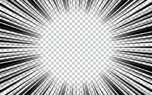 Şeffaf arkaplanda radyal hız manga çizgi romanı