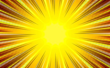 Çizgi roman arkaplanının yarısı. Vektör İllüstrasyonu