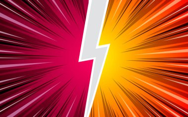 Dövüş arka planlı çizgi roman tasarımı.