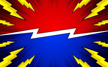 Çizgi roman dövüş şablonuna karşı. vektör illüstrasyonu