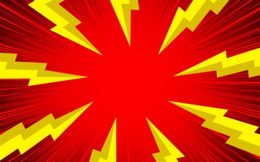 Şimşek flaş illüstrasyonlu komik arkaplan