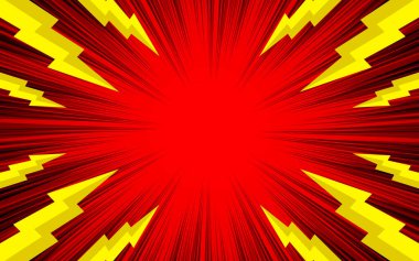 Şimşek flaş illüstrasyonlu komik arkaplan