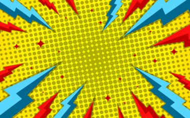 Şimşekler çakan komik arkaplan