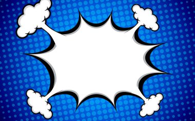 Pop Art Komedi Konuşması Kabarcık Arkaplanı. vektör illüstrasyonu