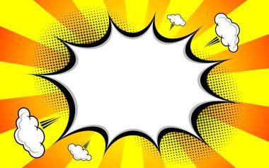 Pop Art Komedi Konuşması Baloncuk Arkaplanı