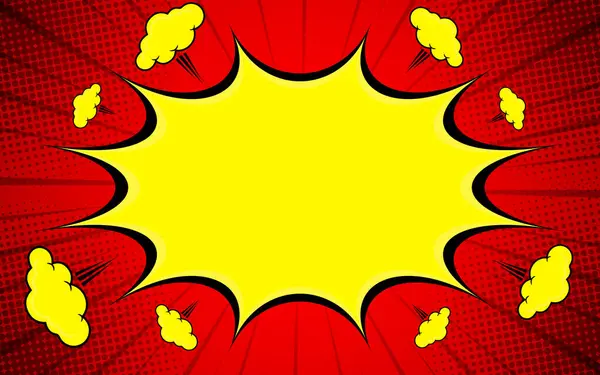 Renkli Arkaplan Üzerine Konuşma Baloncuklarıyla Çizgi Roman Sanatı