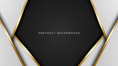 Çizgi efekti dekorasyonuyla karanlık uzayda üç boyutlu arka plan örtüşmesi. Modern grafik tasarım ögesi.