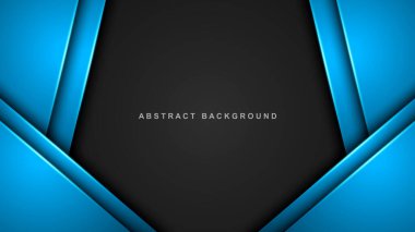 Karanlık uzayda arka plan tasarımı için soyut tarzda üst üste binen modern arkaplan vektörü. vektör illüstrasyonu